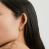 Bead Hoop Lot Stainless Steel Custom Fashionable Chunky Interlock Jewelry Silver Luxury Long Earing Earrings