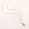 Fashion Luxury Women Jewelry Custom Chain Necklaces Square Birthstone 925 Sterling Silver Necklace