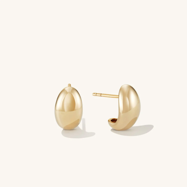Chunky Gold Plated Waterproof Hot Sale Fashion Non Tarnish Vintage Women Jewelry Luxury Minimalist Geometric Stud Earrings