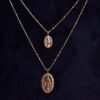 Fine Oval Shape Catholic Miraculous Medal Necklace Trendy 925 Stainless Sterling Silver with Pearl Diamond Zircon Charms