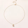 Fashion Luxury Women Jewelry Custom Chain Necklaces Square Birthstone 925 Sterling Silver Necklace