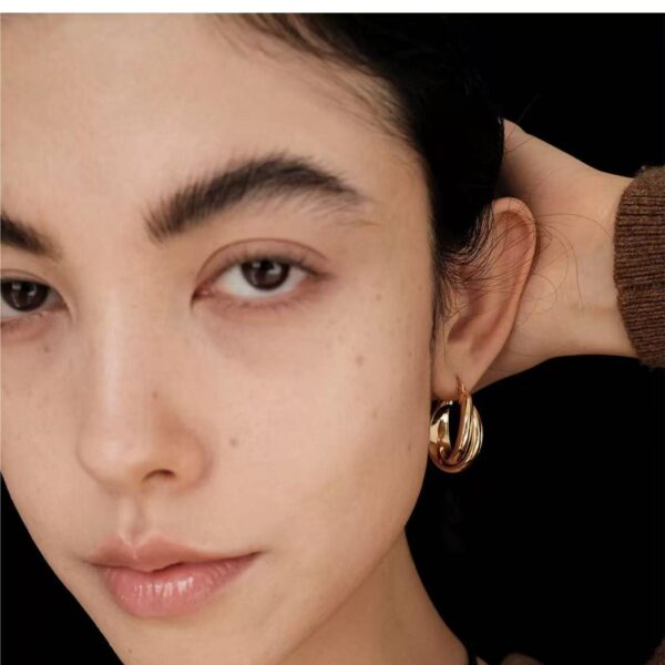 9.7 Large Thin Double Hoop Earrings for Women, Lightweight Hypoallergeni Earrings Trendy, Dainty Huggie Hoop for Women' Jewelry