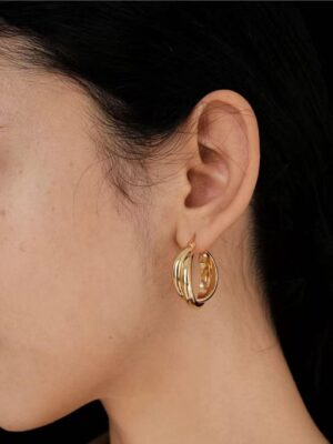 9.8 Large Thin Double Hoop Earrings for Women, Lightweight Hypoallergeni Earrings Trendy, Dainty Huggie Hoop for Women' Jewelry