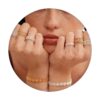 Polished Rings for Women, Dainty Non Tarnish Chunky Wedding Lace Ring Set,  Silver Jewelry Adjustable Bohemian Statement Ring