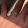 r4 Dainty Sliver Rings for Women Non Tarnish , Stackable Chunky Lace Western Jewelry for Anniversary, Brilliant Stack Vintage Lace Promise Ring