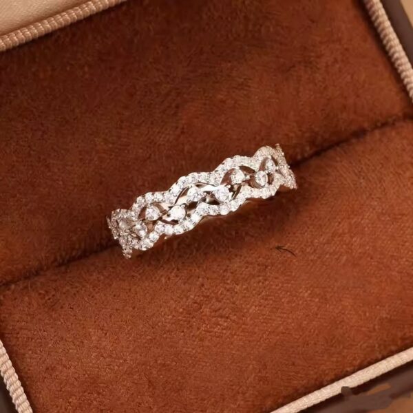 Dainty Sliver Rings for Women Non Tarnish , Stackable Chunky Lace Western Jewelry for Anniversary,  Brilliant Stack Vintage Lace Promise Ring