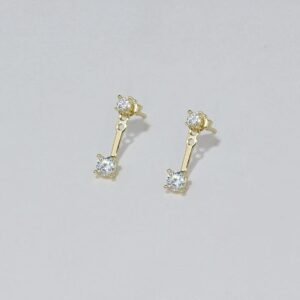 Silver Earrings for Women, Stud Earrings Hypoallergenic, 14k Gold Plated with Dainty Diamond, Earring Stacks Silver Jewelry Gift