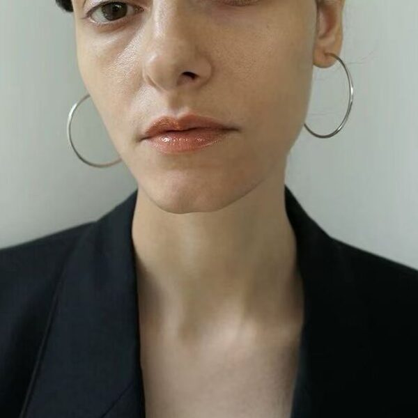 2.3 18k gold hoop earrings for women, lightweight hypoallergenic huggie earrings, cartilage hoops for women trendy jewelry