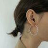 2.9 18k gold hoop earrings for women, lightweight hypoallergenic huggie earrings, cartilage hoops for women trendy jewelry