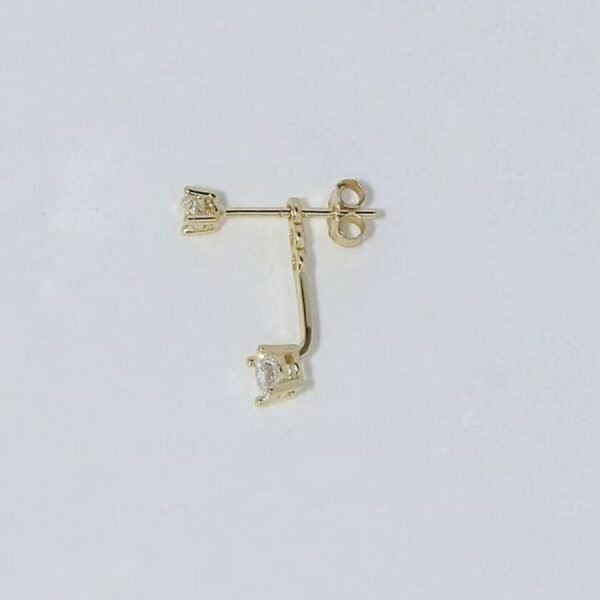 4.3 Silver Earrings for Women, Stud Earrings Hypoallergenic, 14k Gold Plated with Dainty Diamond, Earring Stacks Silver Jewelry Gift