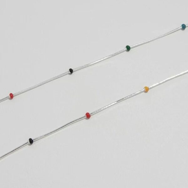 New Sliver Necklaces for Women, Charm Layered Beaded Necklace, Gold Plated Boho Jewelry for Wedding Gifts