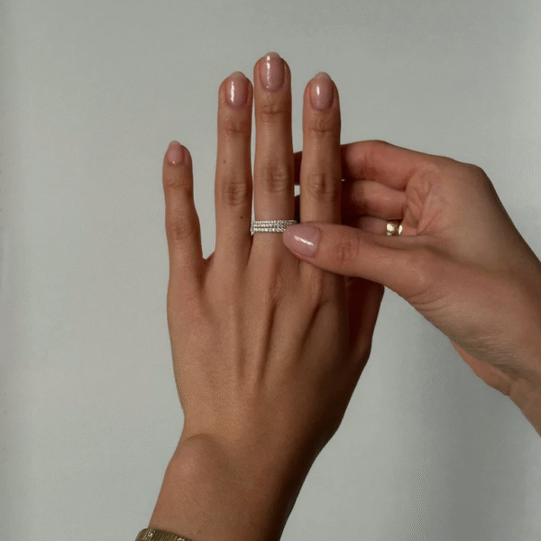 5A Cubic Zircon Full Paved Rose Gold & Gold Plated Brass Rings for Women Trendy Wedding Jewelry