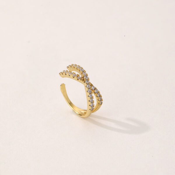 High Quality Gold Plated C Shaped 925 Silver Single Cross Cuff Earrings Fashionable Drop Jewelry