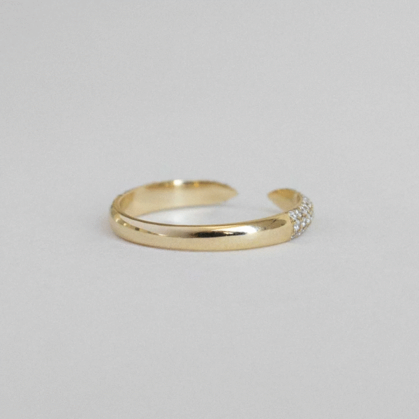 Hot Selling 925 Sterling Silver Fine Ring with Open Design 5A Cubic Zirconia Diamond Impressive Set