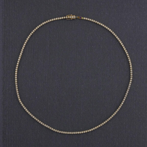 High Quality Fashion Brass Zircon Tennis Chain Hip Hop Choker Style Tennis Necklace for Women