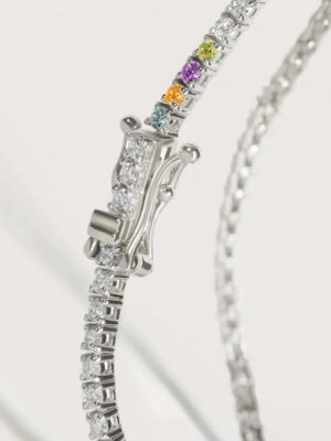 aa High Quality Fashion Brass Zircon Tennis Chain Hip Hop Choker Style Tennis Necklace for Women