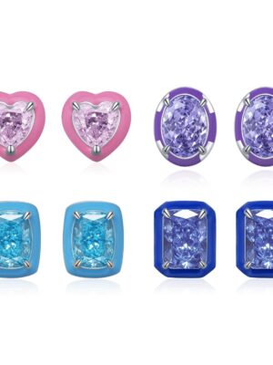 c1 cubic zirconia stud earrings