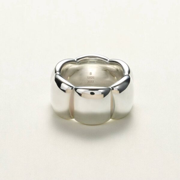 Wholesale 925 Sterling Silver Fine Jewelry Unique Minimalist Light Luxury Trendy Chunky Bubble Rings for Wedding and Engagement