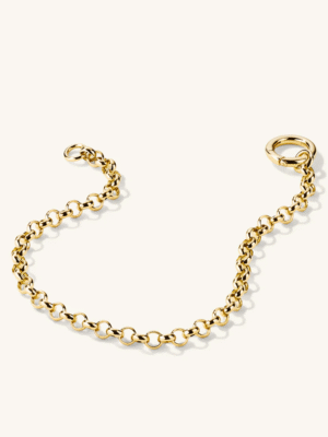 e3 925 Sterling Silver Dainty Gold Bracelet with Dainty Roman Double Circle Chain and Link Fashion Jewelry