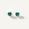 e4 Luxury Emerald Green 5A Cubic Zirconia Earrings High Quality Brass Jewelry for Women Fashion Stud Earings