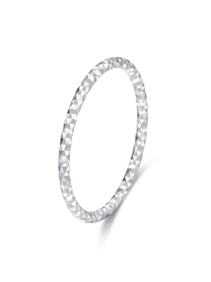 e5 925 Sterling Silver Stackable Ring Minimalist Thin Ring Rhodium Plating Zircon Stone Trendy Women's Anniversary Jewelry