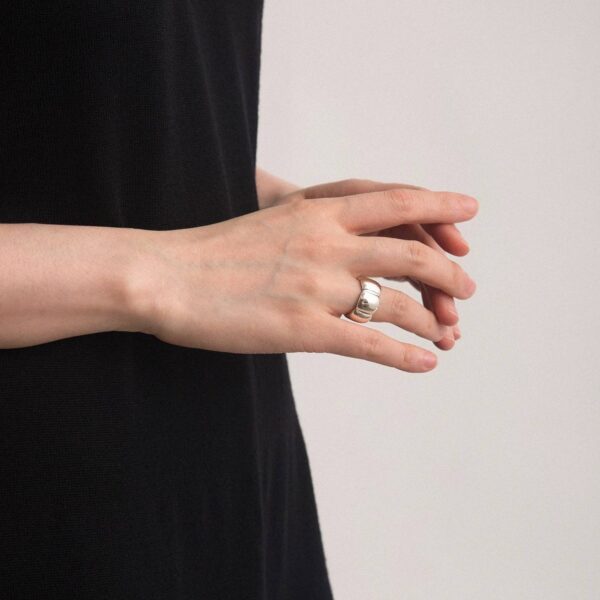 Wholesale 925 Sterling Silver Fine Jewelry Unique Minimalist Light Luxury Trendy Chunky Bubble Rings for Wedding and Engagement