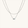 f2 High-End 5A Emerald Zirconia Pendant Gold Plated Brass Necklace Wholesale Jewelry with Zircon As Main Stone for Gift