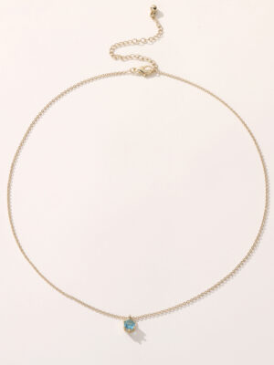 g4 Fashionable Gold Plated Link Chain Choker with 5A Cubic Zircon New Design Waterproof Trendy Style for Weddings