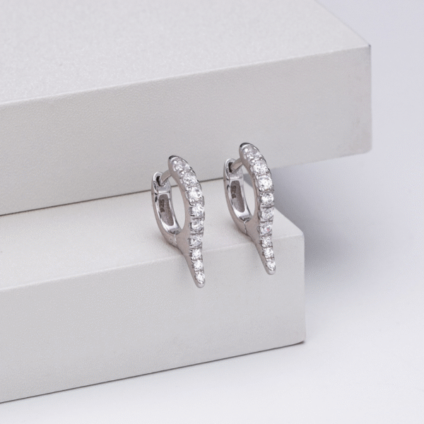 i4 Gold Plated Gold Hoop Earrings Women's Jewelry Geometric Pattern Trendy Cubic Zirconia Chunky Brass Earrings