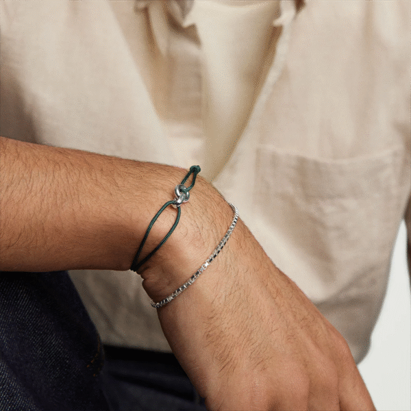 Wholesale Minimalist Cuban Brass Sailing Rope Bracelet Sleek Metal Clasp Geometric Shape for Men