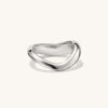 k1 Hot Sales Fine Jewelry Trendy Style Minimalist Chunky Wedding Rings for Women Sterling Silver