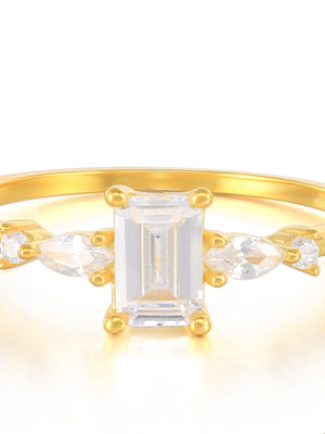 l1 Elegant S925 Sterling Silver Tarnish Free Silver Rings Gold Plated Jewelry for Weddings Gifts Factory Wholesale