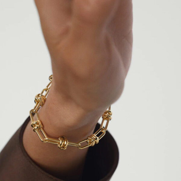 l1 Wholesale Fashion Non Tarnish Bracelet 925 Silver Cuban Chain Gold Plate Jewelry for Women Daily Wear