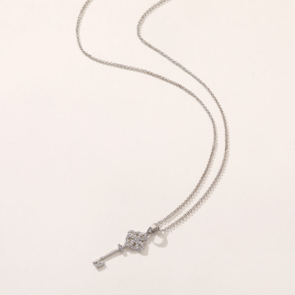 m2 Trendy Accessories 925 Sterling Silver 5A Cubic Zirconia Necklace Waterproof Jewelry for Women