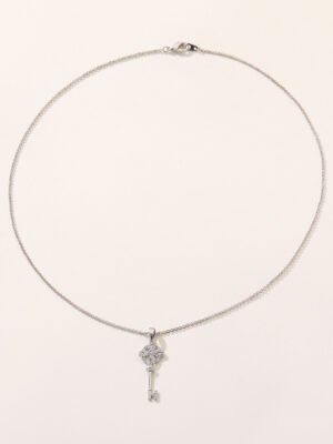 m3 Trendy Accessories 925 Sterling Silver 5A Cubic Zirconia Necklace Waterproof Jewelry for Women