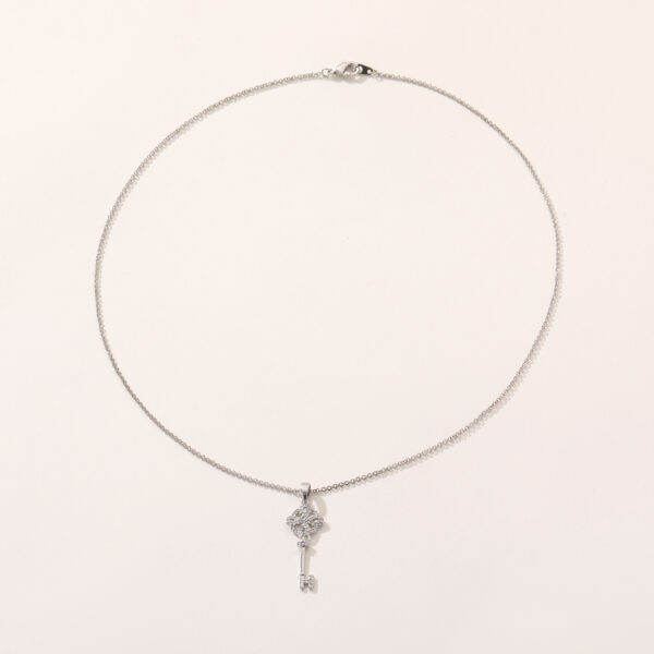 m3 Trendy Accessories 925 Sterling Silver 5A Cubic Zirconia Necklace Waterproof Jewelry for Women