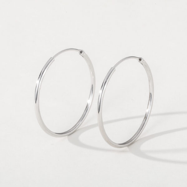 Simple 925 Sterling Silver Large Gold Plated Earrings Fashion Personalize Hoop Jewelry for Ladies for Weddings Parties Zircon