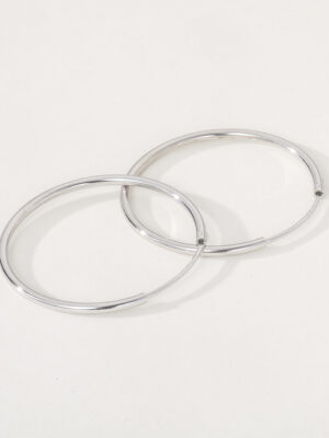 Simple 925 Sterling Silver Large Gold Plated Earrings Fashion Personalize Hoop Jewelry for Ladies for Weddings Parties Zircon