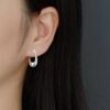 n4 Wholesale Personalized Jewelry 925 Sterling Silver Hypoallergenic Hoop Earrings for Women Daily Wear