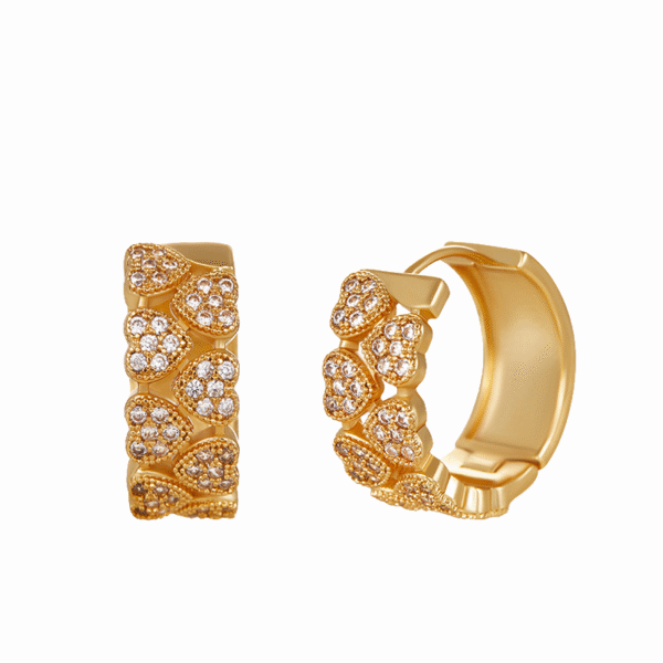 gold huggie earrings