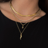 Stylish Gold Plated Chili Shaped Pendant 925 Sterling Silver Necklace Trendy Jewelry for Women