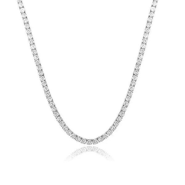High Quality Brass Cubic Zirconia Tennis Necklace for Women Christian Diamond Link Chain Jewelry Perfect Gift Idea