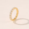 r2 Hypoallergenic High Quality Brass Eternity Band Rings for Women Fashion Jewelry Birthday Gift
