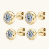 r3 Hot-Selling Moissanite Diamond Stud Hypoallergenic 925 Sterling Silver with 18K Gold Plating Earrings for Women