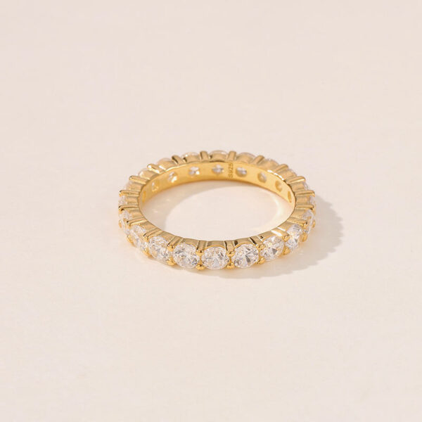 r3 Hypoallergenic High Quality Brass Eternity Band Rings for Women Fashion Jewelry Birthday Gift