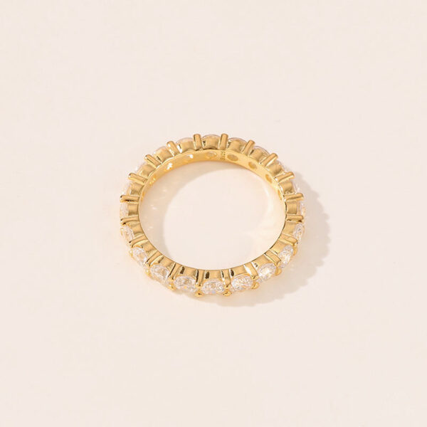 r4 Hypoallergenic High Quality Brass Eternity Band Rings for Women Fashion Jewelry Birthday Gift