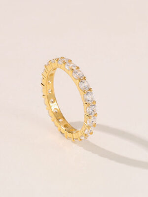 r5 Hypoallergenic High Quality Brass Eternity Band Rings for Women Fashion Jewelry Birthday Gift