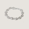 s2 Gold-Plated Cuban Link Bracelet with Zircon New Design 925 Sterling Silver Infinity Bracelet for Gift