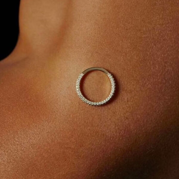 t2 Customized Simple Ring for Women Classic 925 Sterling Silver Waterproof & Tarnish Free for Wedding Engagement Party