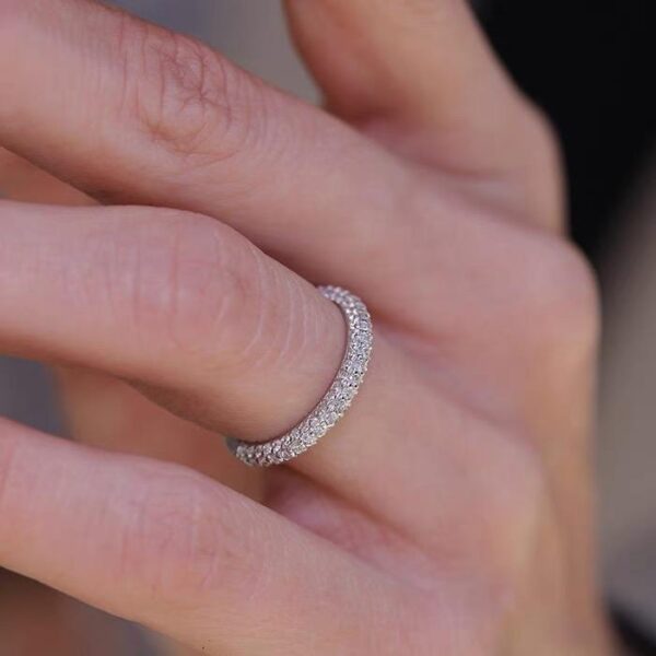 t3 Customized Simple Ring for Women Classic 925 Sterling Silver Waterproof & Tarnish Free for Wedding Engagement Party